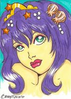 Crown of pearls, shells, & stars