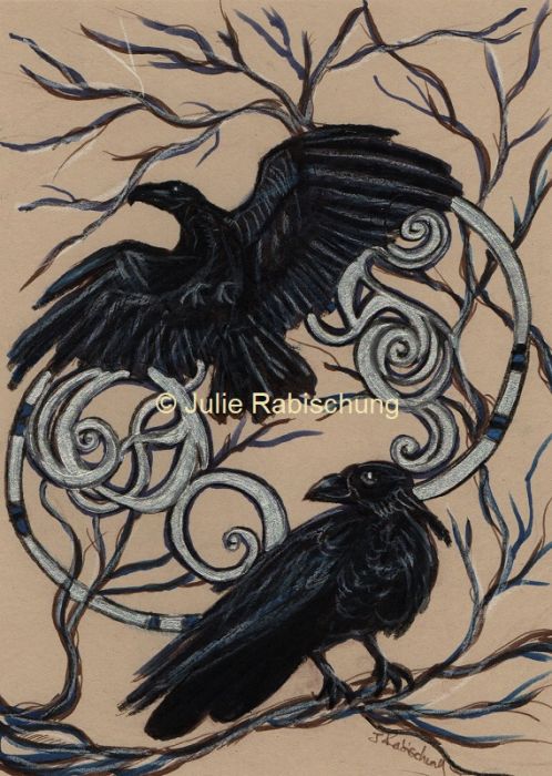 "Huginn and Muninn" by Julie Rabischung