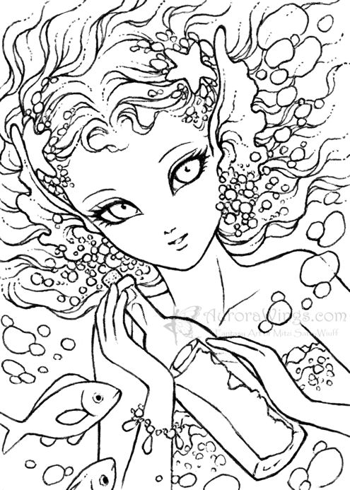 Mermaid's Wish - inked by Mitzi Sato-Wiuff