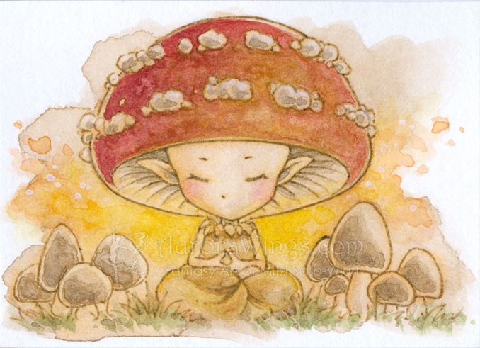 Meditating Mushroom by Mitzi Sato-Wiuff