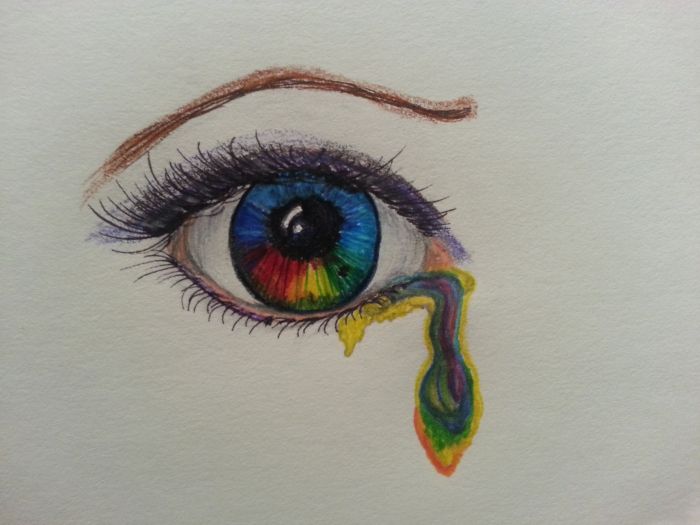 teardrops and rainbow by Ellaluna