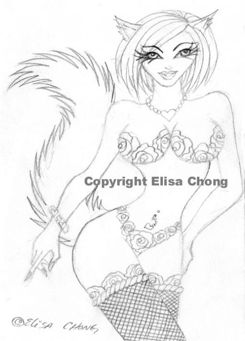 pretty catgirl  by Elisa Chong