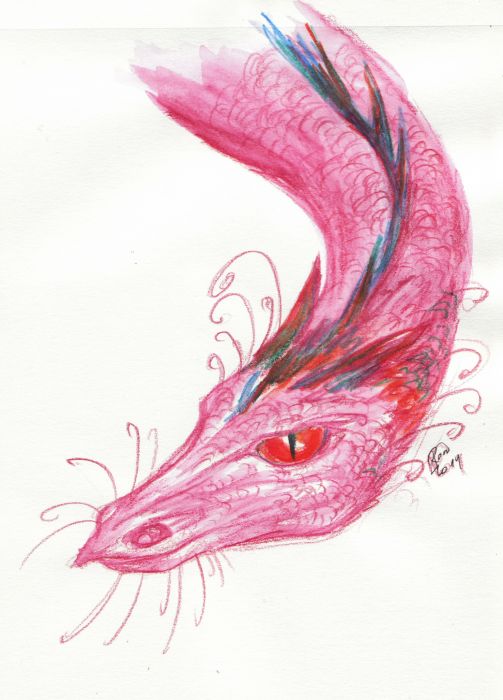 Fairy Dragon Portrait by K. Romanova