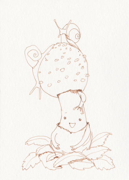More snails and mushrooms by Natta