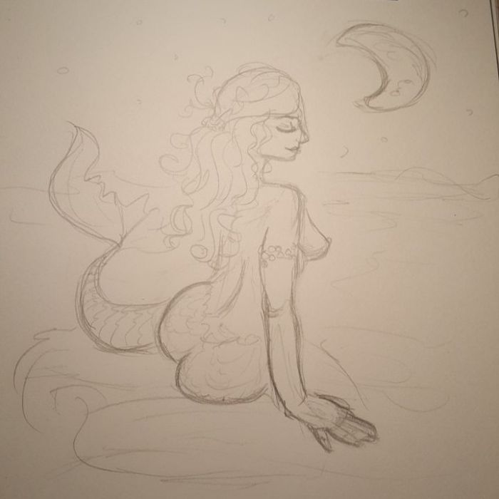 Moonlit Mermaid by Starrydance
