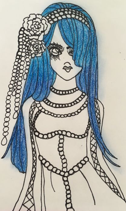 Blue haired beauty by ElmaBree