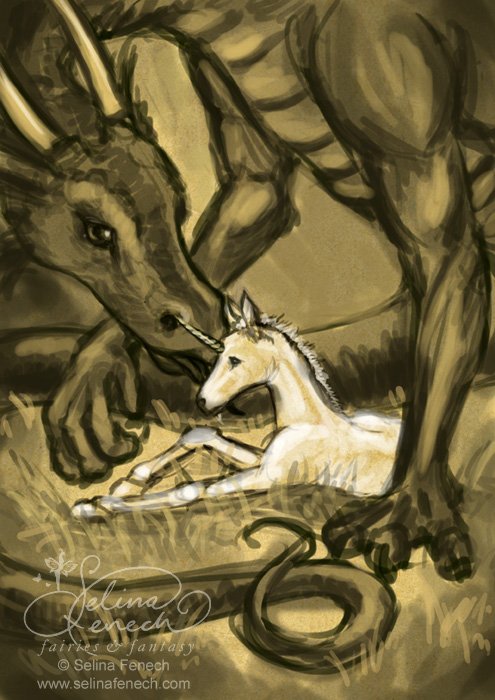 Unicorn and Dragon by Selina Fenech
