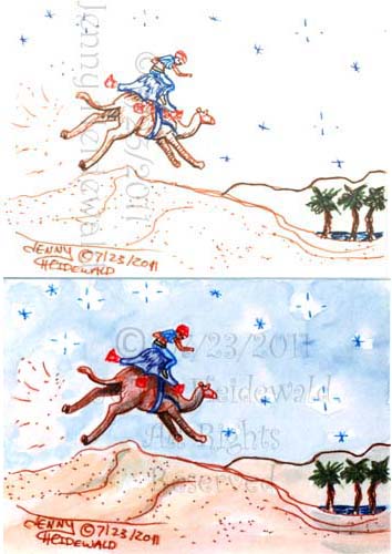 A Starry Night and a Camel Race by Jenny Heidewald