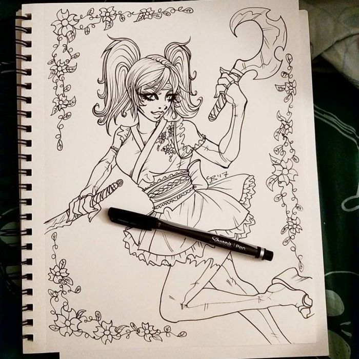 Pigtail Warrior by Geeky Bat