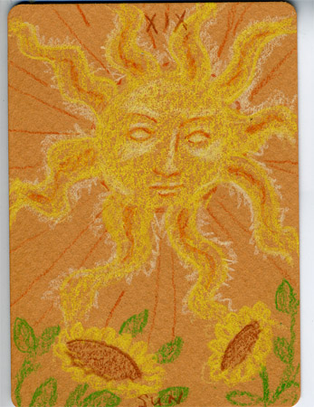 The Sun colored sketch by Ellen Million