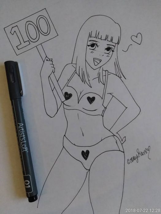 Happy 100 by Milkycat