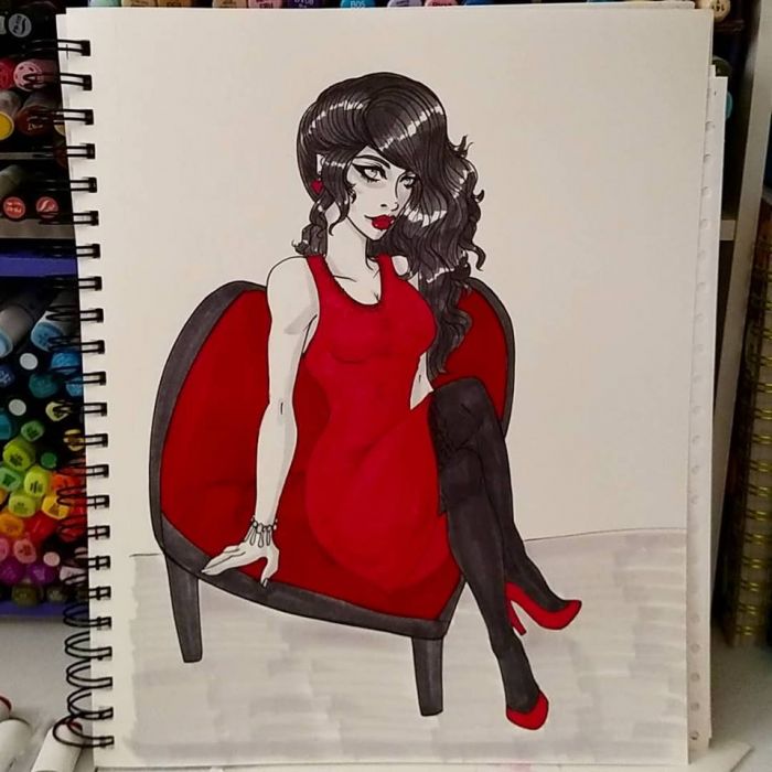 Red Dress by Geeky Bat