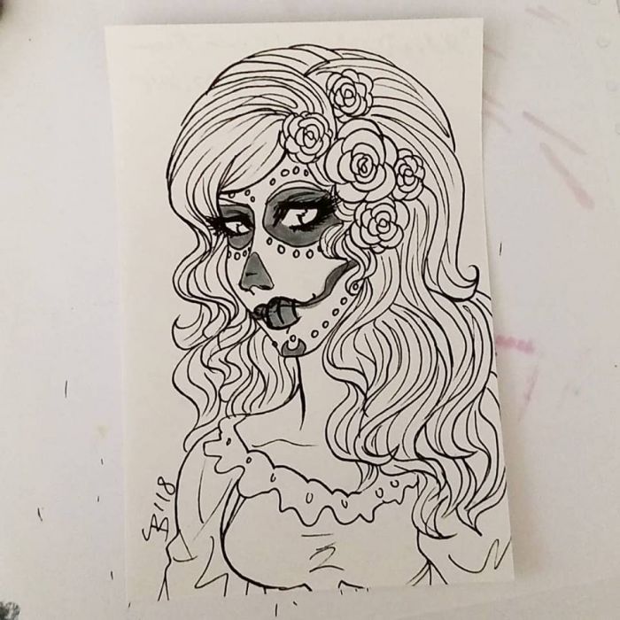 Skull and Roses by Geeky Bat