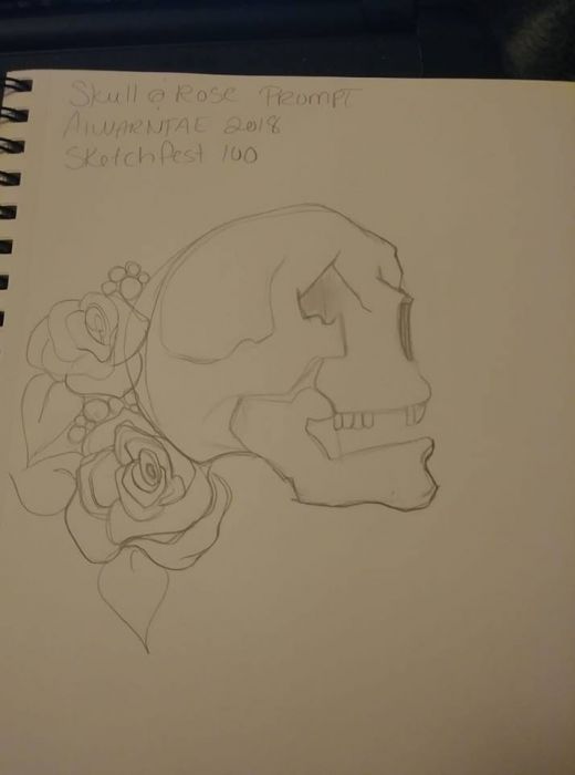 Skull and Rose by Jill Britt