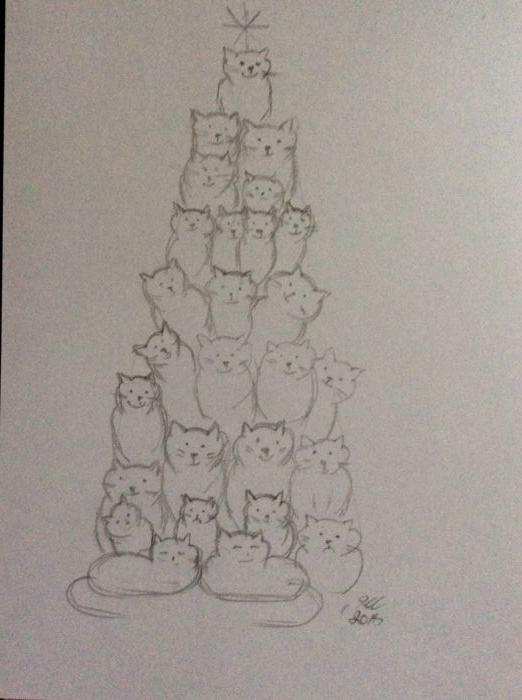 Cats in a Christmas Tree by Jools62