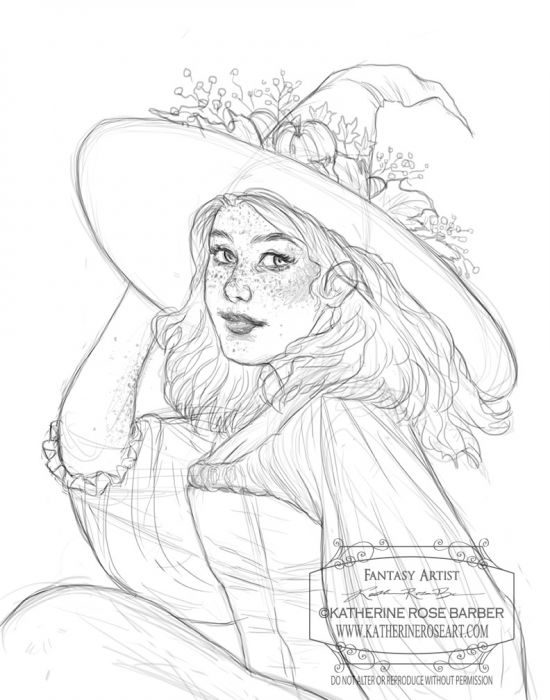 Freckled Witch by Katherine Rose Barber
