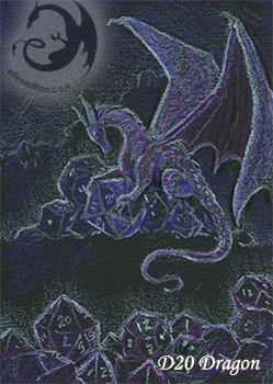 D20 Dragon by Ellen Million