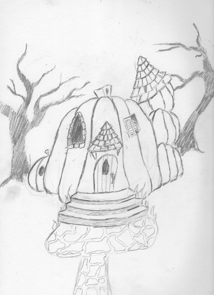 Pumpkin House by Be Mused Art