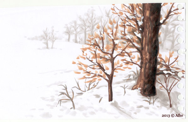 Snowy Landscape by Afke